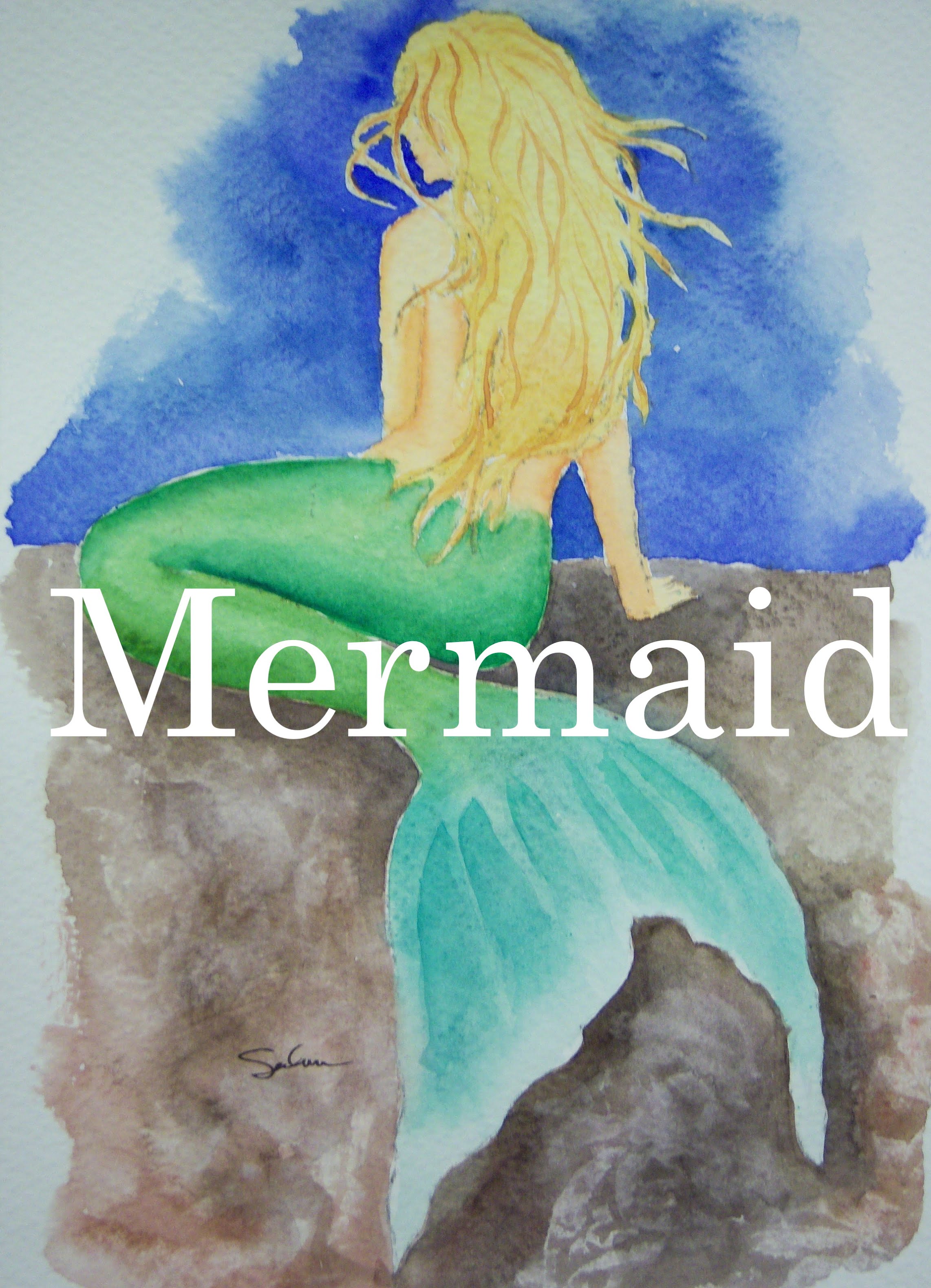 2284x3160 How To Paint A Mermaid In Watercolour Watercolor Woman Kneeling - Mermaid Watercolor Painting