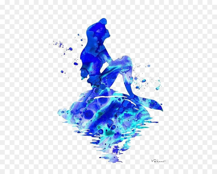 900x720 Ariel Rapunzel Minnie Mouse Watercolor Painting Disney Princess - Mermaid Watercolor Painting