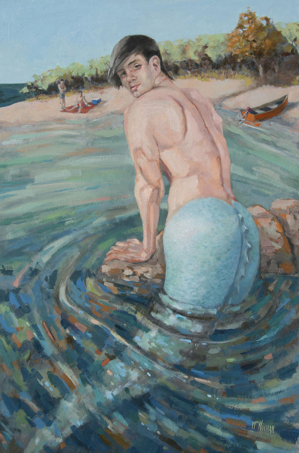 594x900 Shore Patrol Painting By William Noonan - Merman Painting