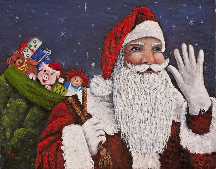 900x703 Merry Christmas To All Painting By Darice Machel Mcguire - Merry Christmas Painting