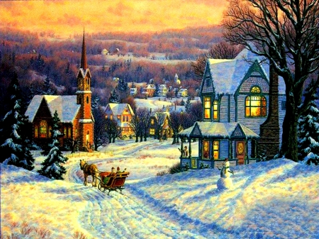 450x337 Merry Christmas Time - Merry Christmas Painting