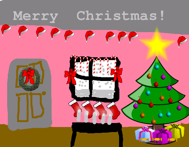 608x472 Tux Paint - Merry Christmas Painting