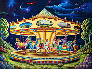 Merry Go Round Painting at PaintingValley.com | Explore collection of ...