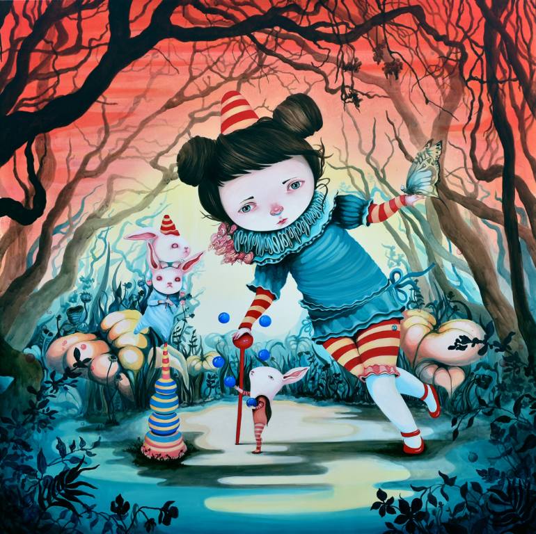 770x768 Saatchi Art Merry Go Round Painting By Ivana Flores - Merry Go Round Painting