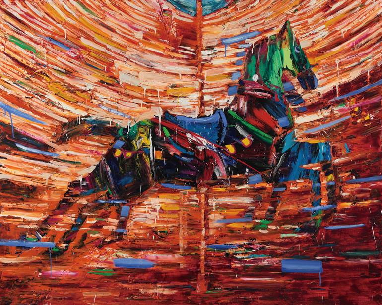 770x616 Saatchi Art Merry Go Round Painting By Seok Young Kim - Merry Go Round Painting