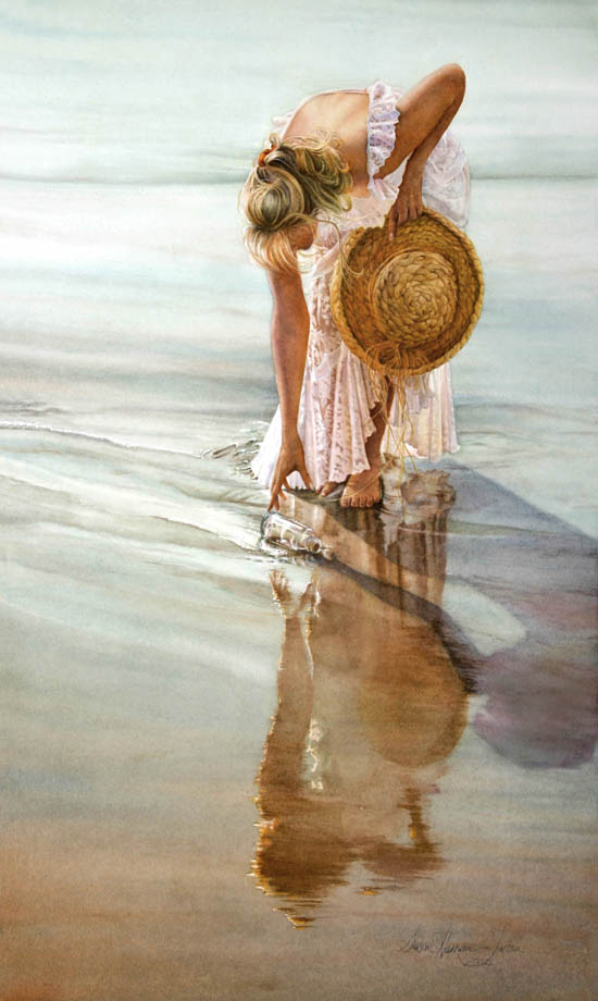550x920 Message In A Bottle Susan Harrison Tustain Artist - Message In A Bottle Painting