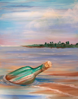 250x319 Message In A Bottle - Message In A Bottle Painting