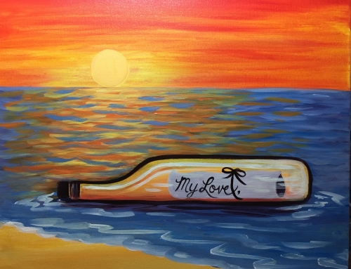 500x383 Jilly's Cafe And Steakhouse 06022017 Paint Nite Event - Message In A Bottle Painting