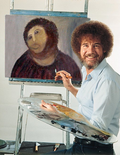 500x646 Meme Watch Once You See The Restored Face Of Jesus, You Cannot - Messed Up Painting