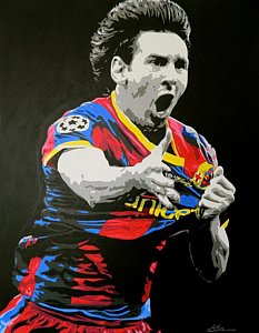233x300 Lionel Messi Barcelona Painting By Scott Strachan - Messi Painting