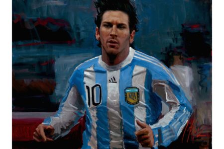 450x300 Lionel Messi Painting Fabian Perez Art - Messi Painting