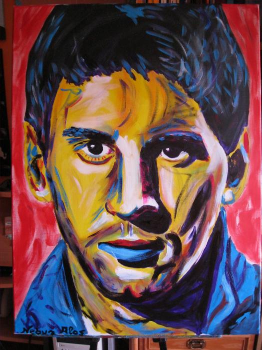 525x700 Portrait Of Lionel Messi By Neburalas On Stars Portraits - Messi Painting