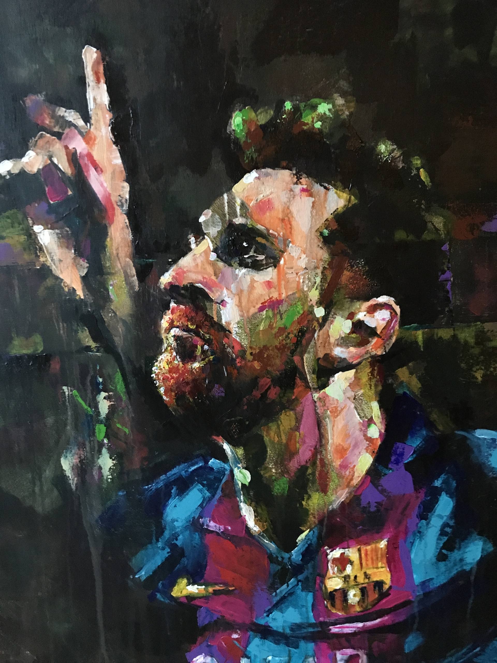 1920x2560 Saatchi Art Messi Painting By Paul Arts - Messi Painting