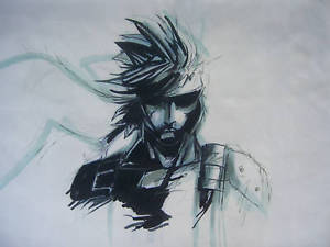 300x225 Metal Gear Solid Snake 30x20 Oil Painting.not A Print. Ebay - Metal Gear Painting
