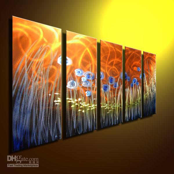 600x600 2018 Metal Modern Abstract Art Oil Painting Art Sculpture Decor - Metal Painting Art