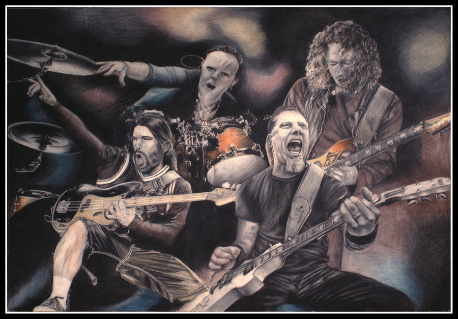 900x627 Metallica By Garfildus - Metallica Painting
