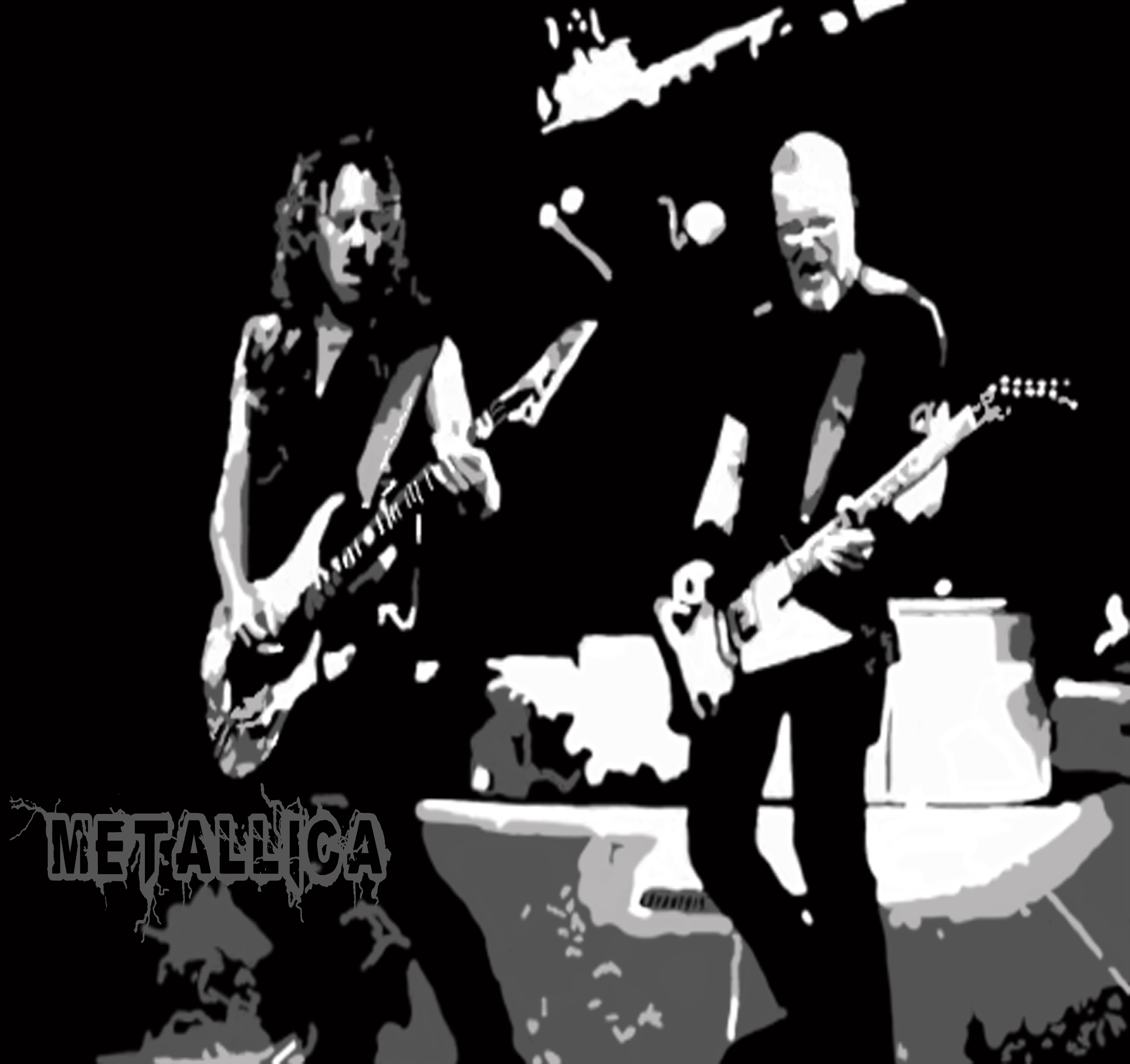 2550x2400 Posterized Painting Tutorial Wyldesyde Desygns - Metallica Painting