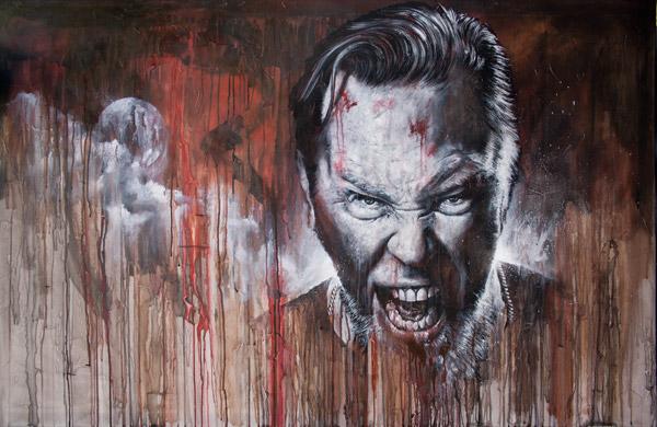 600x390 Hetfield Original Painting Jan Meininghaus Art Shop - Metallica Painting