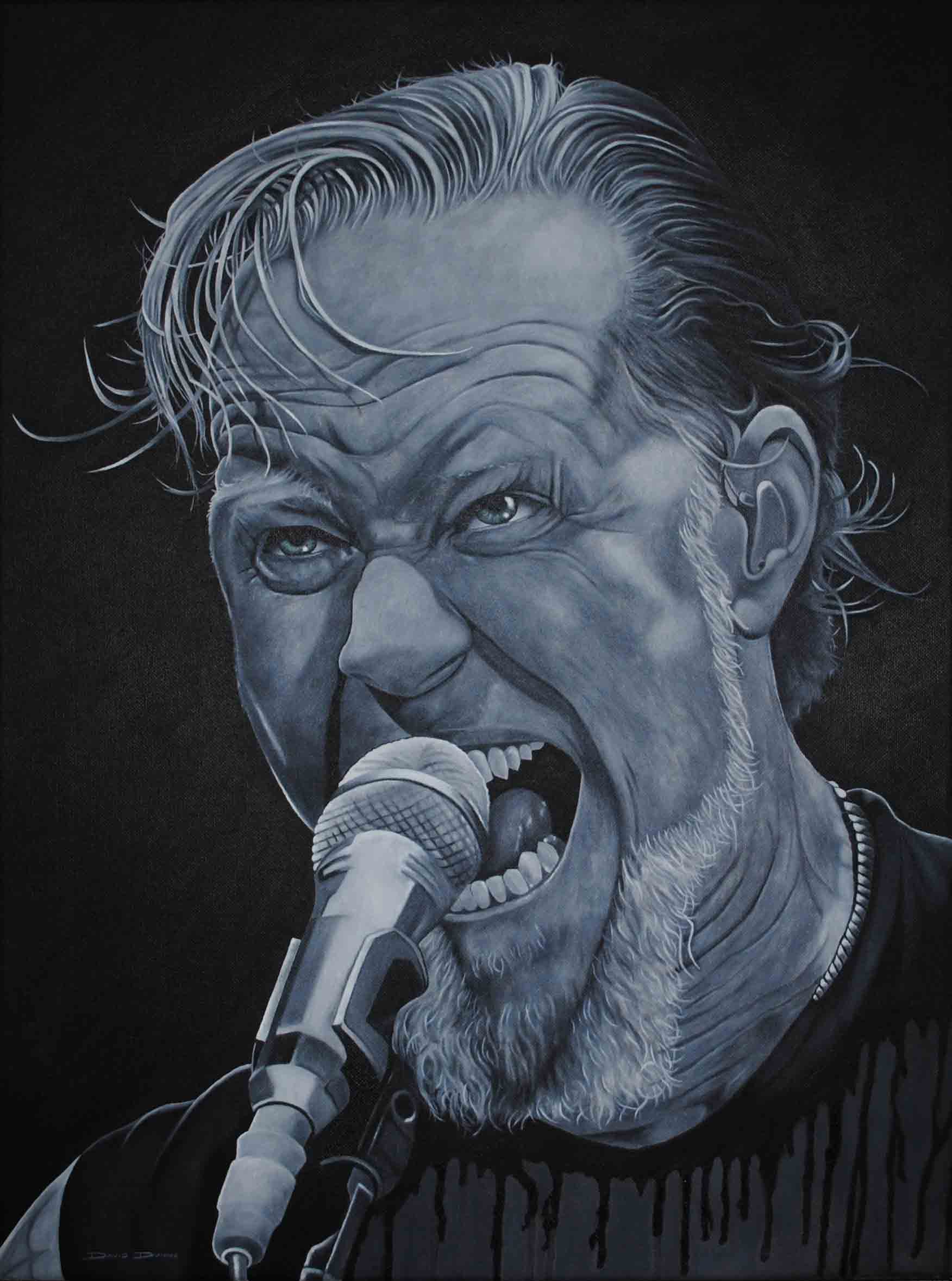 1752x2356 James Hetfield Painting David Dunne Art - Metallica Painting