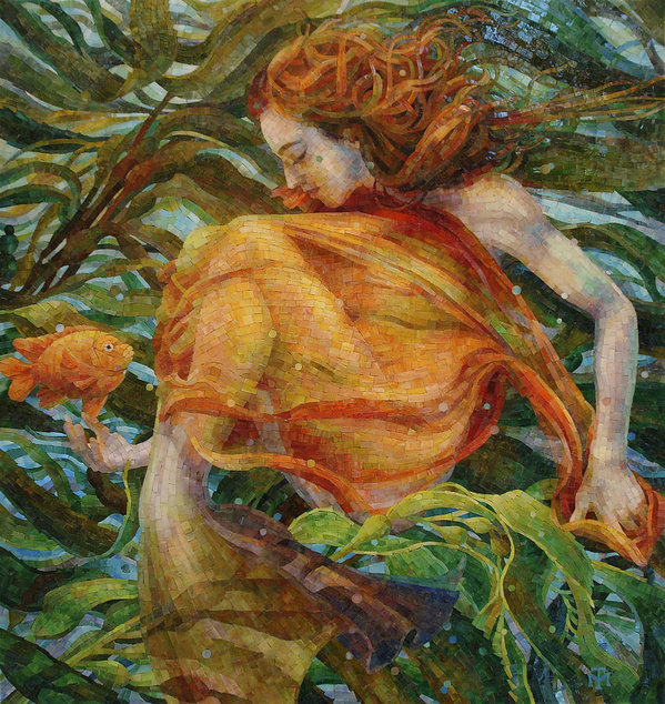 599x634 Metamorphosis Art Print By Mia Tavonatti - Metamorphosis Painting