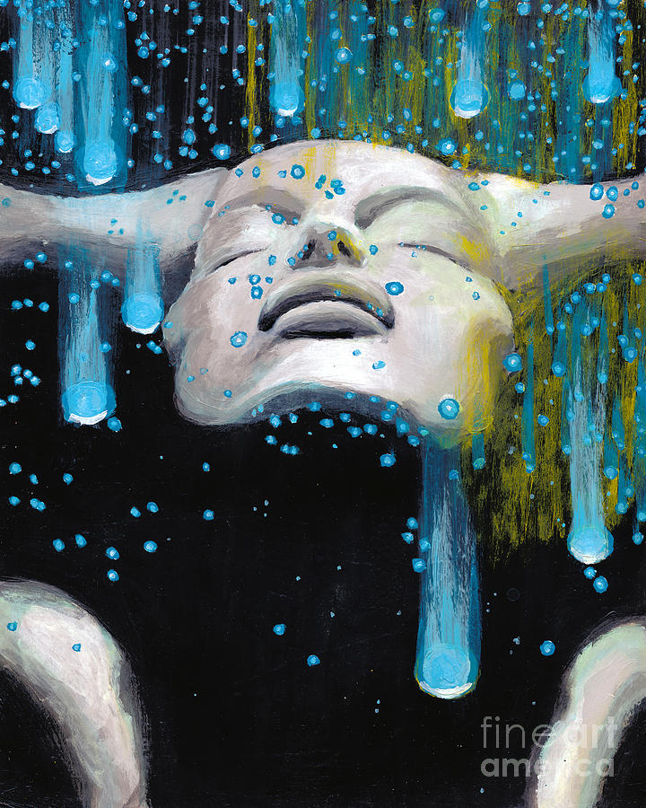 720x900 Meteor Shower Painting By Denise Deiloh - Meteor Shower Painting