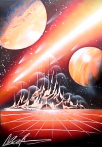 207x300 Meteor Shower Skech Art - Meteor Shower Painting