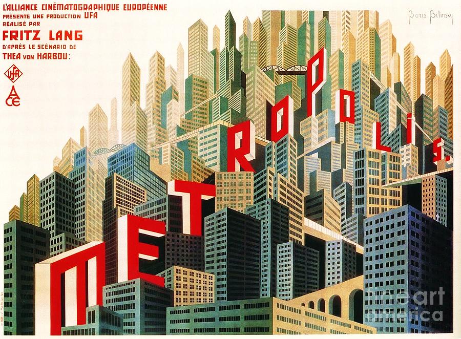 900x662 Metropolis Painting By Roberto Prusso - Metropolis Painting