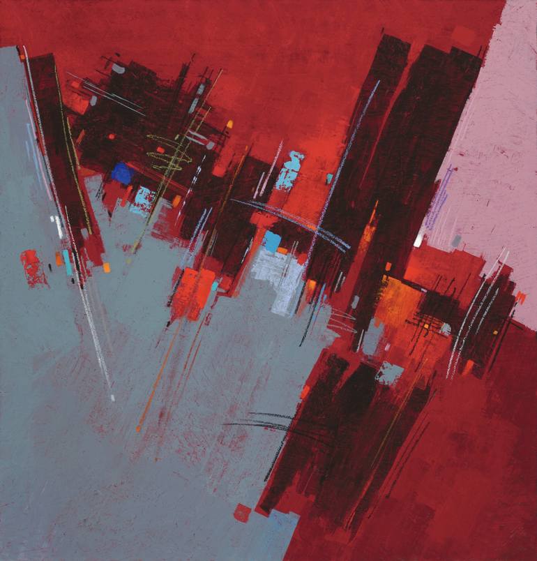 770x804 Saatchi Art Metropolis Painting By Stefan Geissbuhler - Metropolis Painting