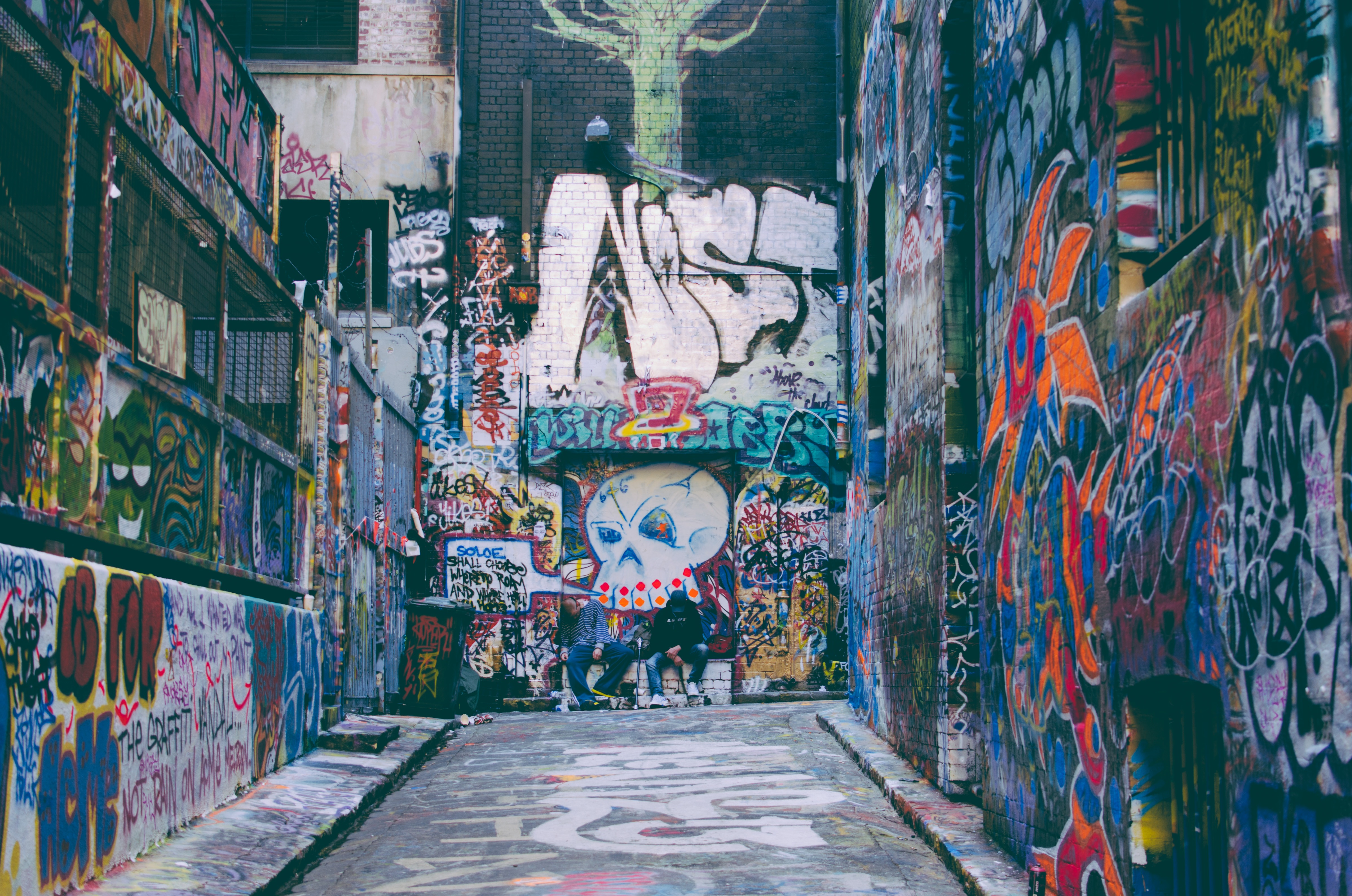 4795x3176 Free Images Road, Alley, Color, Grunge, Graffiti, Painting - Metropolis Painting