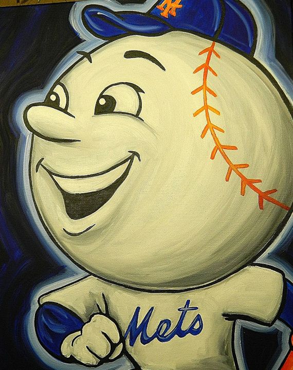 570x720 New York Mets Painting Sports Art Baseball Original - Mets Painting