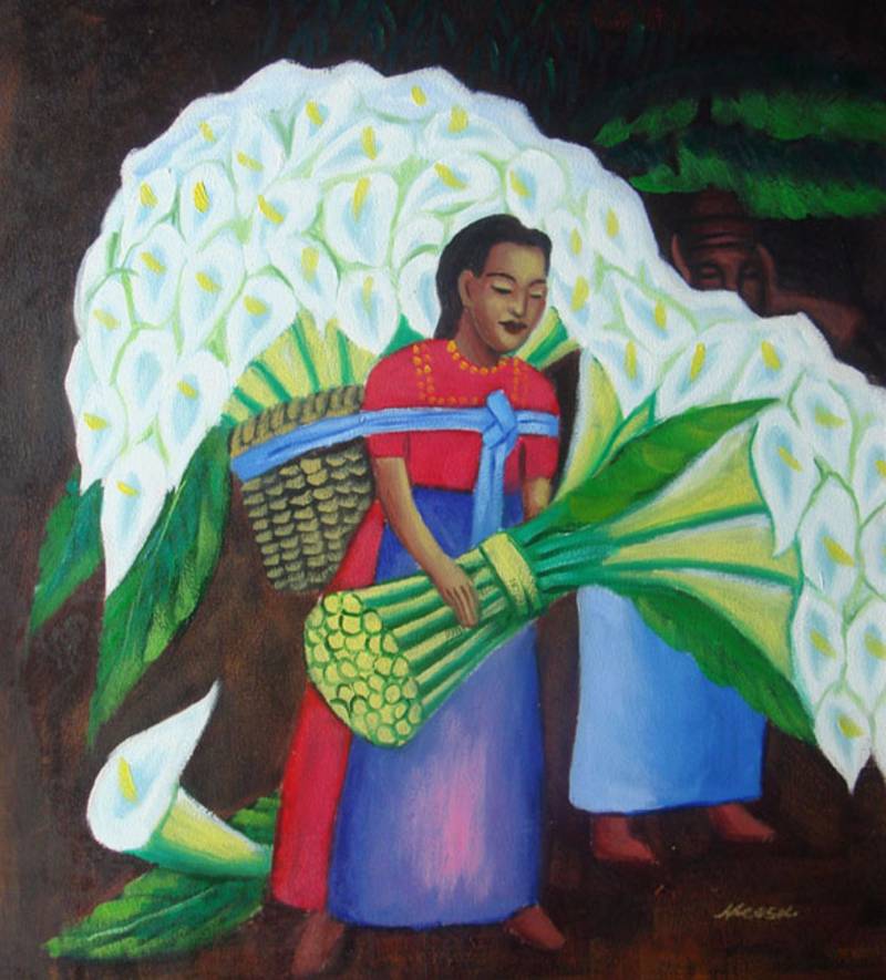 800x885 Oil Paintings Frames - Mexican Art Painting