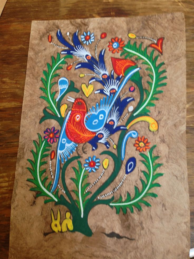 736x981 Mexican Bark Paintings Mexican Bark Painting Amate Bark Painting - Mexican Bark Painting