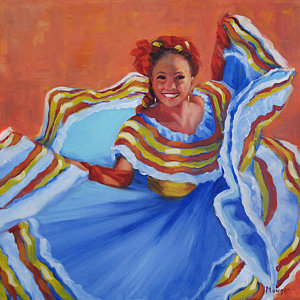 300x300 Mexican Dancers Art Fine Art America - Mexican Dancer Painting