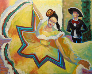 300x240 Mexican Dancers Paintings - Mexican Dancer Painting