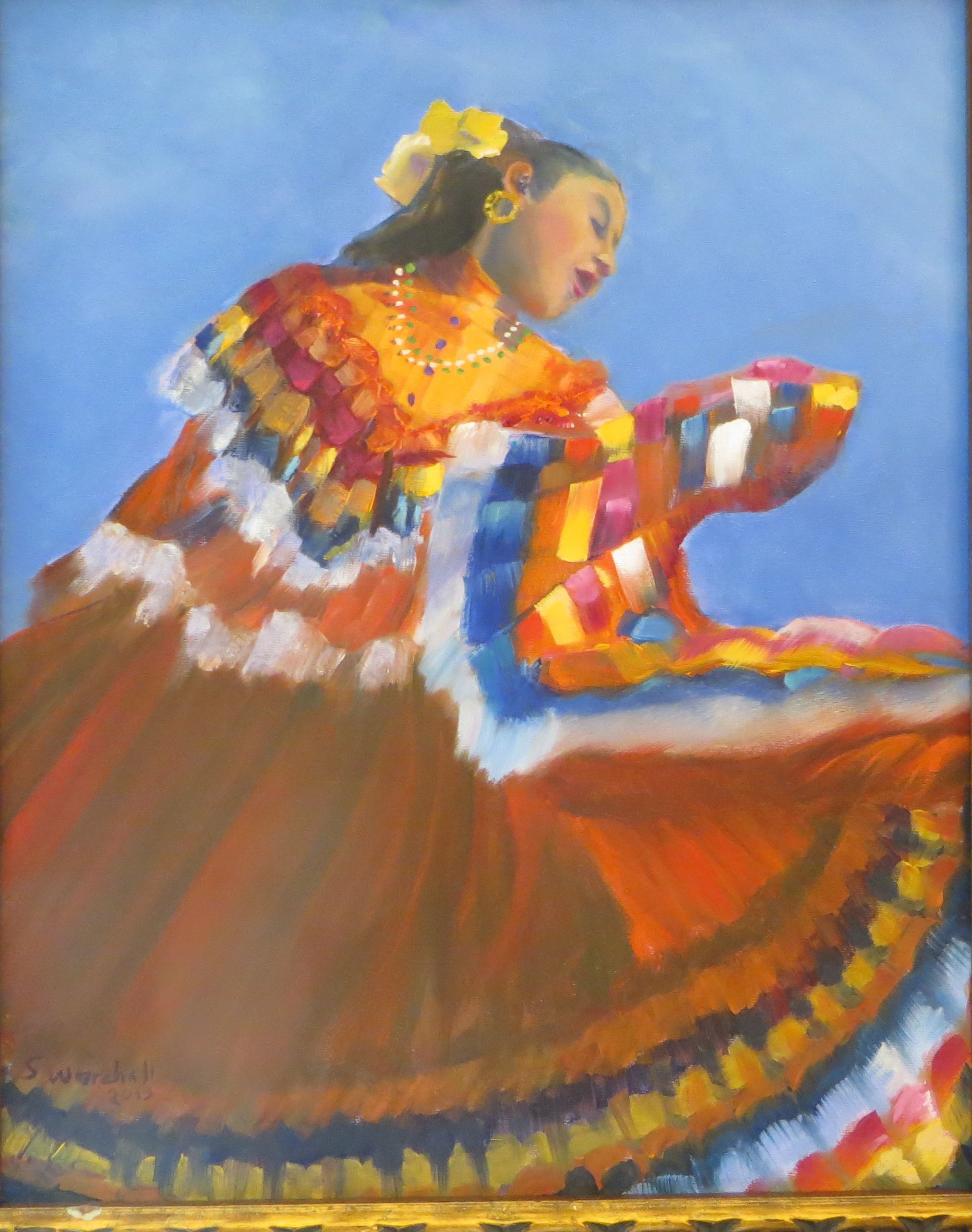 2025x2567 Sue Warchall Barrington Cultural Arts Center (Bcac) - Mexican Dancer Painting