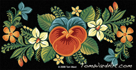 543x278 Mexican Flower Mural Fine Art Mural Painting Denver Colorado - Mexican Flower Painting