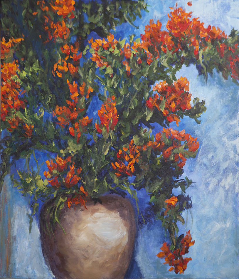814x950 Cheryl Wheeler Art Mexican Orange Freedom - Mexican Flower Painting
