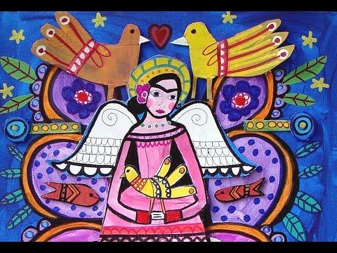 480x360 Tree Of Life Mexican Folk Art By Artist Heather Galler Mexican - Mexican Folk Art Painting