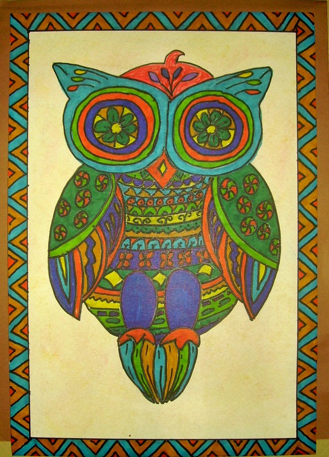 662x918 Mexican Folk Art Owl Kids Amp Glitter - Mexican Folk Painting
