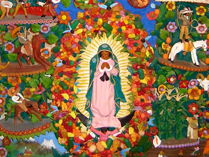 425x319 Cancun's Folk Art Museum Rivergirl - Mexican Folk Painting