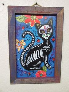 225x300 Day Of The Dead Mexican Folk Art - Mexican Folk Painting