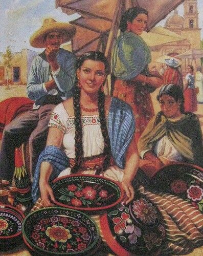 397x500 Mexican Girl Paintings Home Decor I Like Girl - Mexican Girl Painting