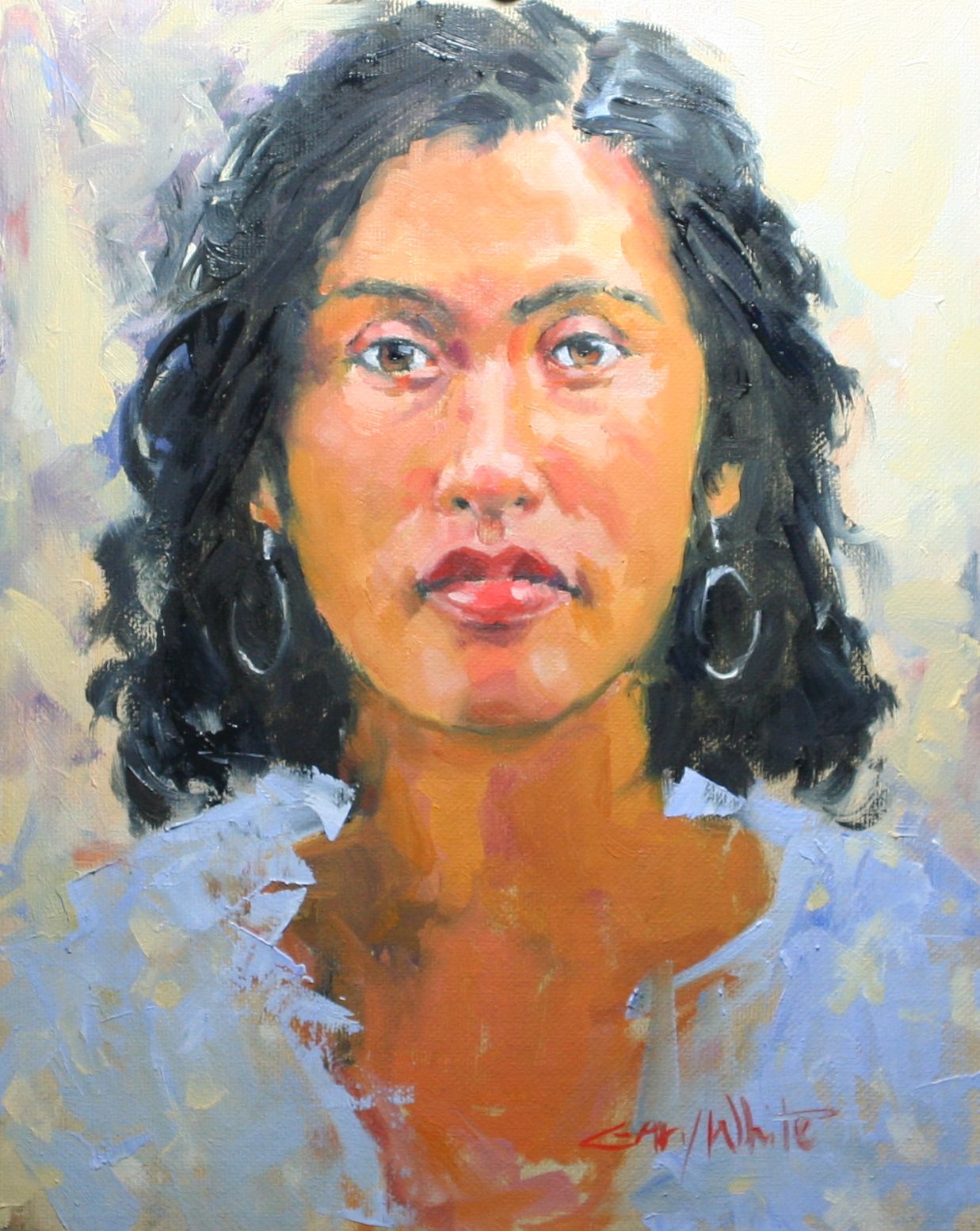 1237x1553 Mexican Girl Oil Painting Portrait 8x10 Art Original Gary White - Mexican Girl Painting