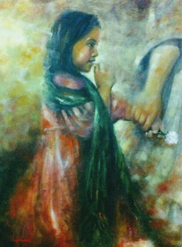 770x1046 Saatchi Art Little Mexican Girl Painting By Cheryl Abling - Mexican Girl Painting