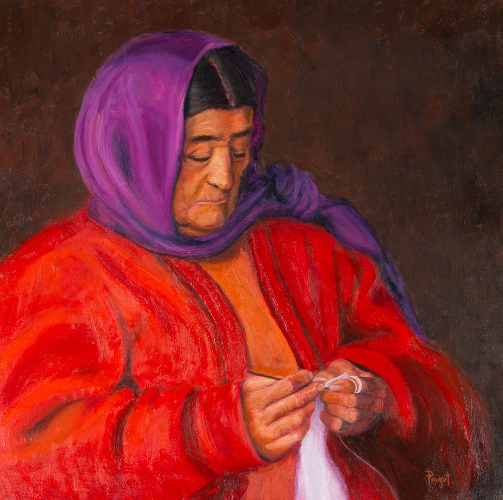 1000x993 Evelyne Pouget - Mexican Lady Painting