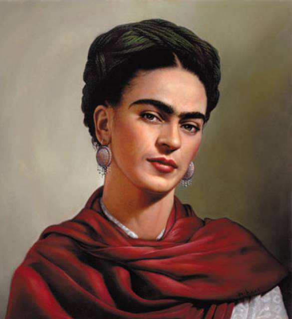 585x640 Mexico And Beyond Laura's Photo Journey Frida Kahlo The Woman - Mexican Lady Painting