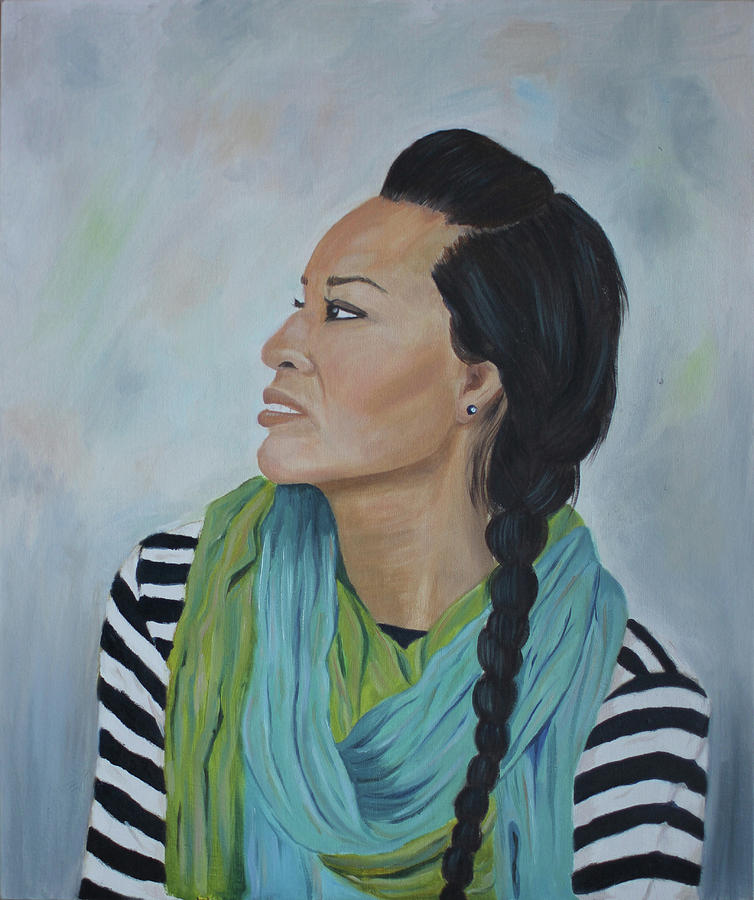 754x900 Mexican Girl Painting By Tara Art London - Mexican Lady Painting