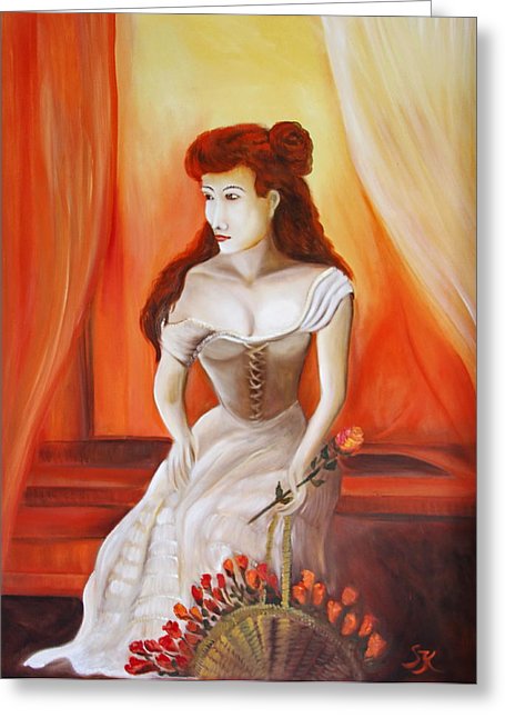 455x646 Mexican Lady Painting By Sabine Klimm - Mexican Lady Painting