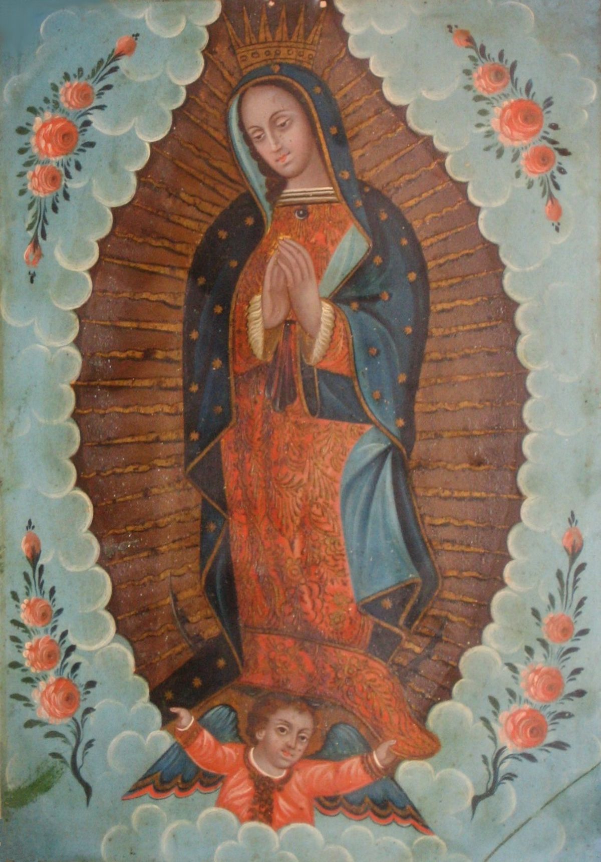 1200x1720 Retablo - Mexican Lady Painting