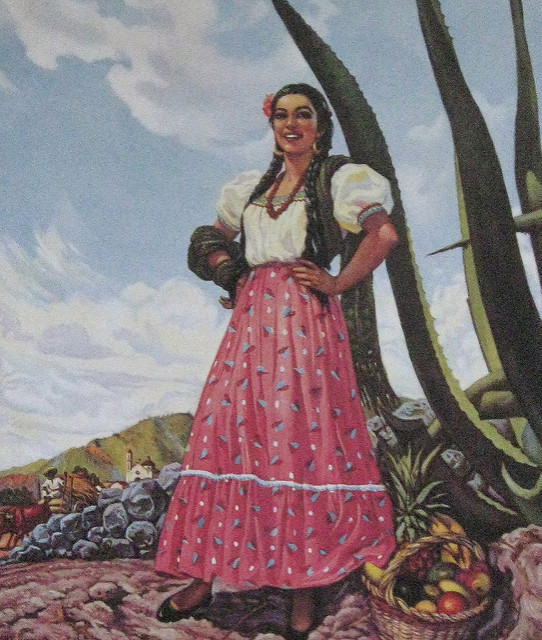 542x640 Mexican Art - Mexican Lady Painting